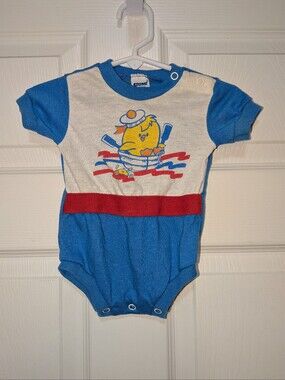 Vintage Baby Boy Sailor Bodysuit 6 Months